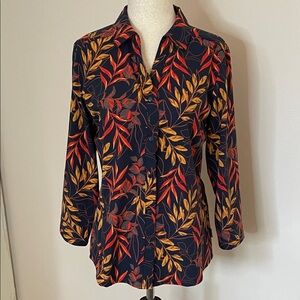 Royal Robbins XS Expedition Pro Leaf Print Outdoor Travel Shirt